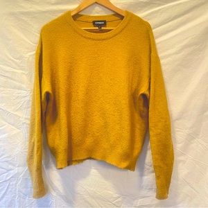 Express Women’s XS Mustard Yellow Knit Sweater
